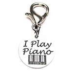 Chubby Chico Charms CH00020 I Play Piano Zipper Pull
