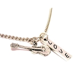 Chubby Chico Charms CH01040 Acoustic Guitar Necklace with Love Stick