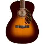 Fender PO-220E Orchestra Acoustic Guitar, Ovangkol Fingerboard, 3-Color Vintage Sunburst