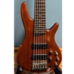 Used Ibanez SR506EBM Sr Standard 6-String Electric Bass Guitar, Brown Mahogany