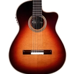 Cordoba Fusion Orchestra CD Nylon String Acoustic Guitar with Electronics, Teardrop Burst
