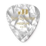 Dunlop 483P04MD Celluloid Guitar Pick, Medium, 12 Pack, White Pearl