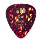 Dunlop 483P05TH Celluloid Guitar Pick, Thin, 12 Pack, Shell