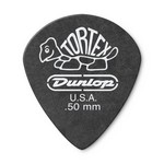 Dunlop 482P.50 Tortex Pitch Black Jazz III Guitar Picks, .50mm 12 Pack