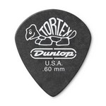 Dunlop 482P.60 Tortex Pitch Black Jazz III Guitar Picks, .60mm 12 Pack