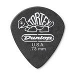 Dunlop 482P.73 Tortex Pitch Black Jazz III Guitar Picks, .73mm 12 Pack