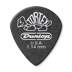 Dunlop 482P1.14 Tortex Pitch Black Jazz III Guitar Picks, 1.14mm 12 Pack