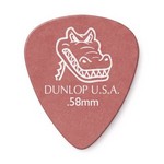 Dunlop 417P.58 Gator Grip Standard Guitar Pick, .58mm Red 12 Pack