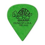 Dunlop 412P.88 Tortex Sharp Guitar Pick, 88mm Green, 12 Pack