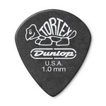 Dunlop 482P1.0 Tortex Pitch Black Jazz III Guitar Picks, 1.0mm 12 Pack