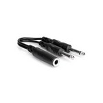 Hosa YPP-106 Y Cable, 1/4 in TSF to Dual 1/4 in TS