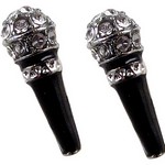 Aim ER415 Microphone Crystal Earrings