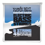 Ernie Ball EB2810 Flatwound 5-String Electric Bass Strings 45-130