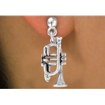Music Gift RE09 Trumpet - Rhodium Plated Earings