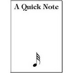 Music Treasures C354P A Quick Note Notepad