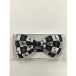 Music Gift RBT03 Bowtie Black and White G-Clefs