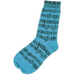 Aim AIM10047H Women's Socks with Sheet Music, Blue