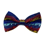 Music Gift RBT04 Bow Tie - Navy w/Music Notes