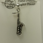 Music Gift PP3 Saxophone Pewter Necklace