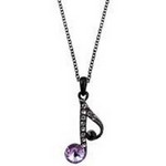 Aim N509 Purple Music Note Necklace