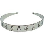 Music Treasures MT201327 Silver Tone Bangle with Clefs