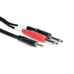 Hosa CMP-15 Stereo Breakout 3.5 mm TRS to Dual 1/4 in TS
