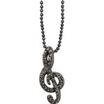 Aim N482 Necklace G-Clef Crystal Grey/Pewter