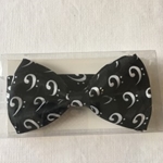 Music Gift RBT05 Bass Clef Black Bow Tie