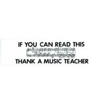 Music Treasures MT331154 If You Can Read This Thank A Music Teacher Bumper Sticker