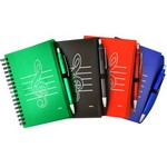 Aim AIM48904C Red G-Clef Notepad & Pen