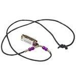 Hohner M38N-PU Mini Harmonica Necklace Purple Beads