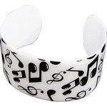 Aim AIM29315 Bracelet Cuff Notes White/black