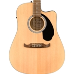 Fender FA-125CE Dreadnought Acoustic Guitar, Walnut Fingerboard, Natural