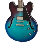 Epiphone ES-335 Figured Semi-Hollowbody Electric Guitar, Blueberry Burst