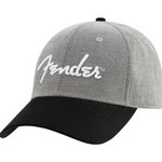 Fender 9190121000 Hipster Dad Hat, Gray and Black, One Size Fits Most