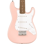 Squier Mini Stratocaster Electric Guitar, Laurel Fingerboard, Shell Pink