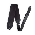 Levy's MRHC4-BLK 3" Right Height Black Cotton Leather Guitar Strap