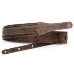 4114-25 Taylor Element Distressed Leather Guitar Strap, 2.5” Dark Brown