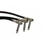 On-Stage PC506B-3PK 6" Patch Cable 3-pk w/ Pancake Connectors