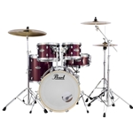 Pearl Export EXX 5 Piece Drum Set with Hardware and 22" Kick, Burgundy