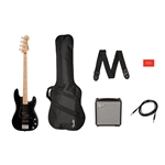 Squier Affinity Series Precision Electric Bass Guitar Pack, Black