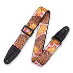 Levy's MPD2-118 2”-Wide Polyester Guitar Strap with Chicken & Waffles Motif
