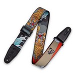 Levy's MPD2-124 2”-Wide Polyester Guitar Strap with Japanese Traditional Tiger Motif