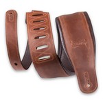 Levy's PM32BH-BRN 3.25”-Wide Butter Leather Guitar Strap in Brown