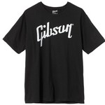 GA-BLKTSM Distressed Gibson Logo T Black