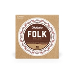 D'Addario  EJ32 Folk Nylon Guitar Strings, Ball End, Silver Wound/Black Nylon Trebles