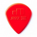 Dunlop 47P3N Nylon Jazz III Red Guitar Picks, 6 Pack