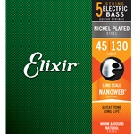 Elixir EL14202 Nanoweb Bass 5-String Soft Strings 45-130