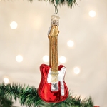 Old World OW38057 Red Electric Guitar Ornament