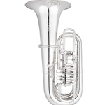 Eastman  EBF864S Professional F Tuba, 5 Right Hand Rotary Valves, Silver Plated
